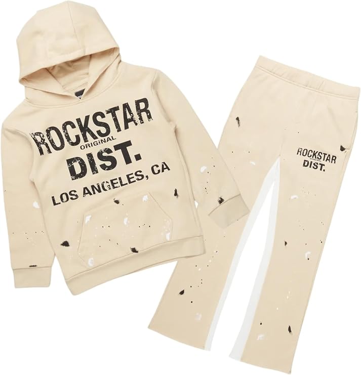 ROCKSTAR ORIGINAL Boys Scottie Baggy Stacked Track Set
