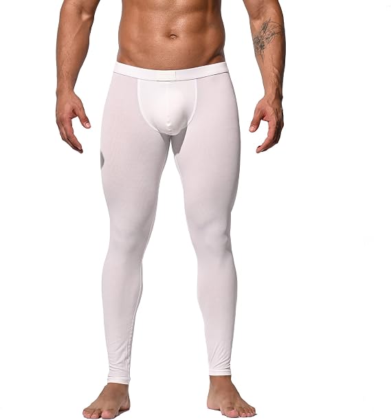 Men's Tights Long Warm Underpants Soft Thermal Underwear