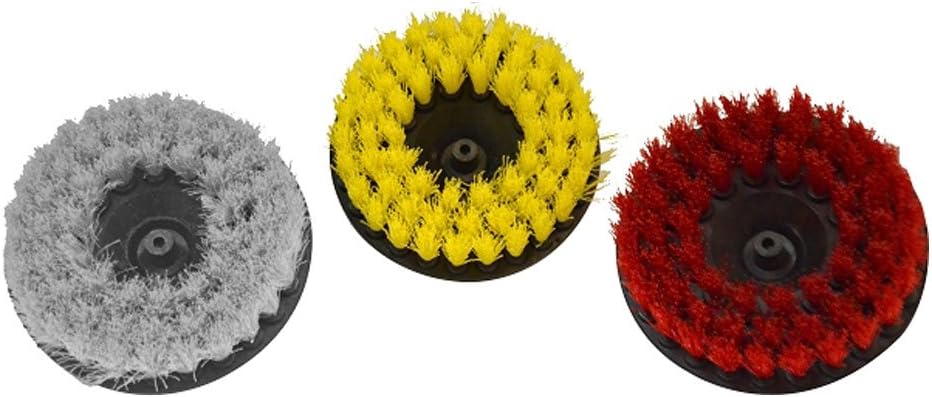 Detail King Car Detailing Drill Brush 5 Value Kit - Works Well on Upholstery and Carpets - 100 Percent Polypropylene Bristles