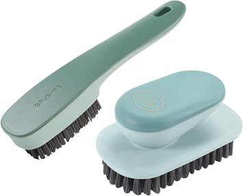 Cleaning Brush Household Small Laundry Brush for Soft Bristle Scrub Clothes Shoe Underwear Fabric Hand Cleaning Brush Pack of 2 Blue