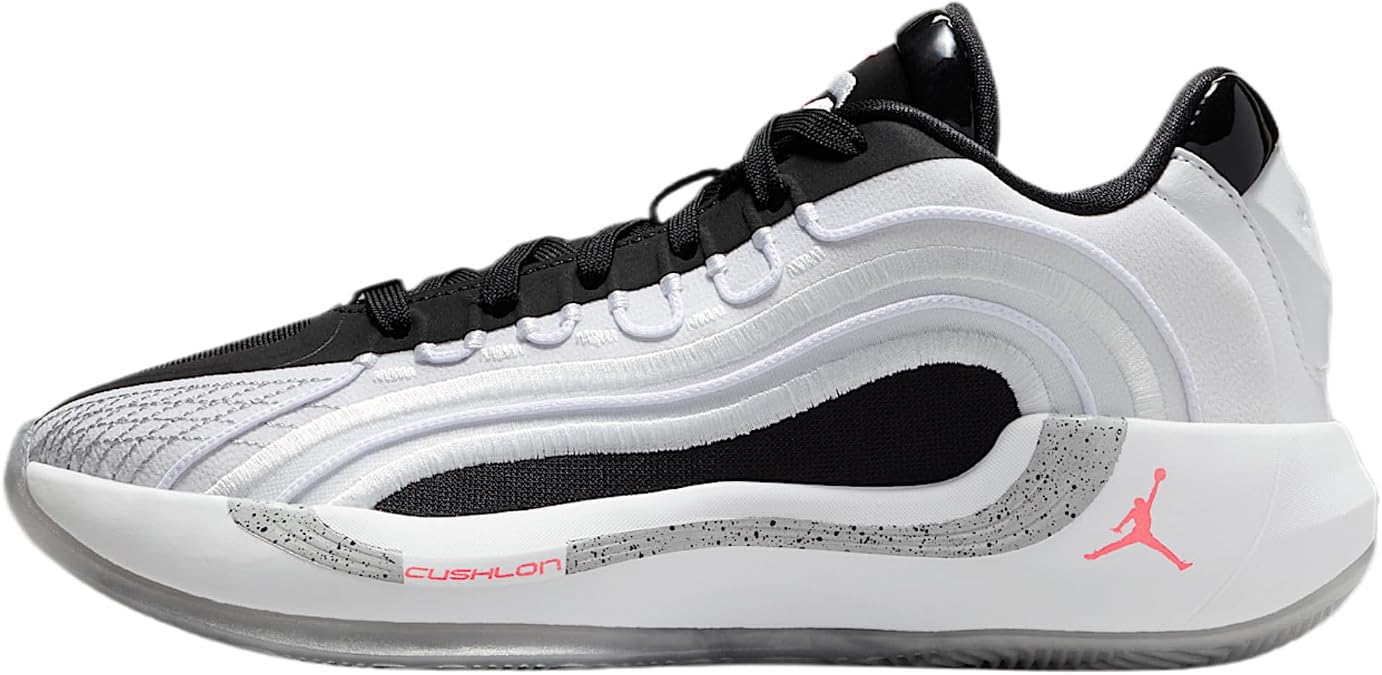 Nike Luka 4 "White Cement Big Kids' Basketball Shoes (White/Black/Wolf Grey/Bright Crimson) Size 6.5