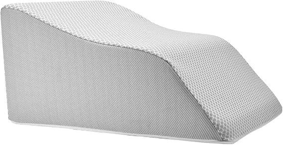 Lounge Doctor Leg Rest with Cooling Gel Memory Foam Heather Grey 18" | Made in the USA,For Post Surgery, For Leg Support, Leg Swelling