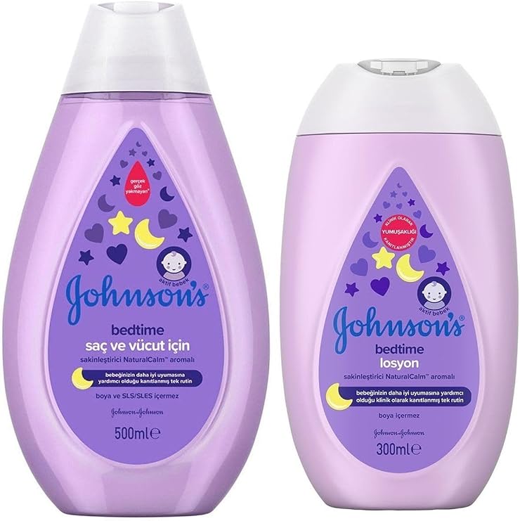 Johnsons Baby Bedtime Hair And Body Shampoo 500 Ml + Bedtime Lotion 300 Ml