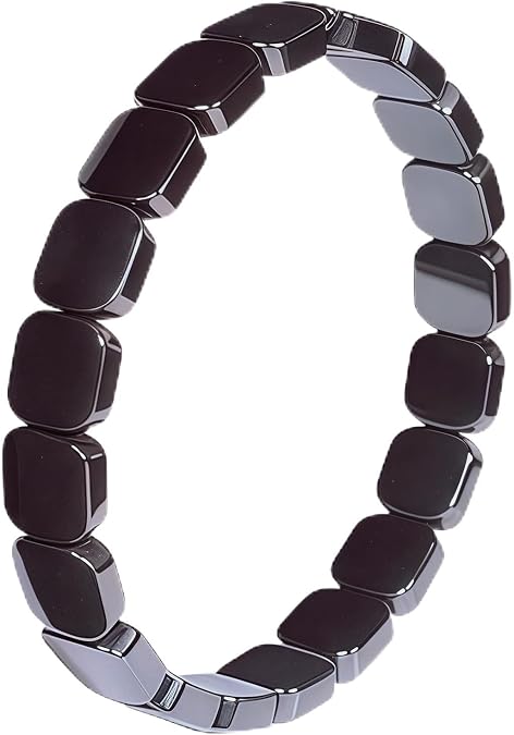 Hematite Bracelets For Men Natural Blackstone Beaded Stretch Bracelet