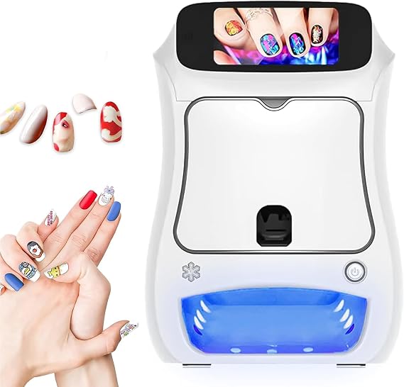 3D Touch Screen Mobile Nail Printing Machine, Automatic Smart Art Nail Printer Digital Nail Printer Manicure Salon Set,Mobile Nail Printing Machine for Home Use and Nail Studios Machine