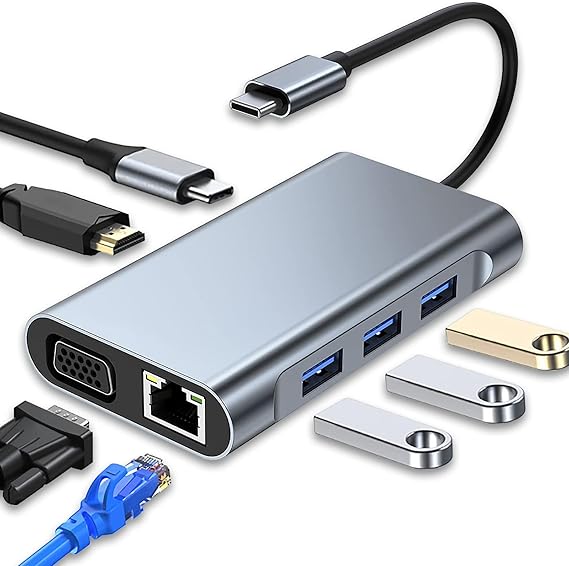 USB C HUB 7 in 1 Docking Station Compatible with MacBook Pro