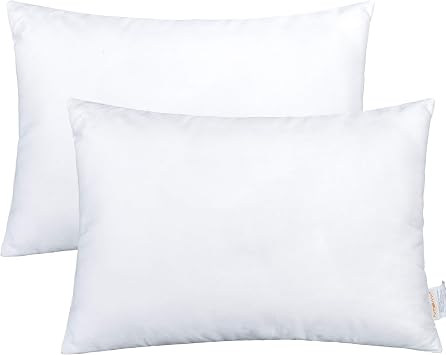 NTBAY 2 Pack Cotton Down Alternative 13x18 Pillows, Machine Washable - Soft and Breathable Travel Small Pillows for Sleeping, Ideal for Daycare, Crib, Cot
