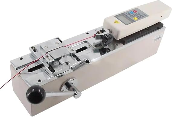 Push-Pull Dynamometer Tester 500N, Dynamometer Stand with 50mm Stroke and 2 Test Clips, Cable Terminal Pull Test, for Compression and Tension Testing