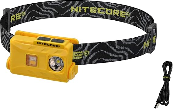 Nitecore NU25 360 Lumen Triple Output - White, Red, High CRI - Lightweight USB Rechargeable Headlamp (Black)