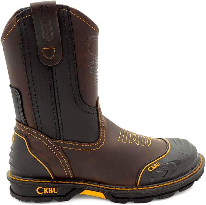 CEBU | Farmer Steel Toe Boots For Men | Handcrafted | Shark Shield Technology | Durable | For Professional Jobs