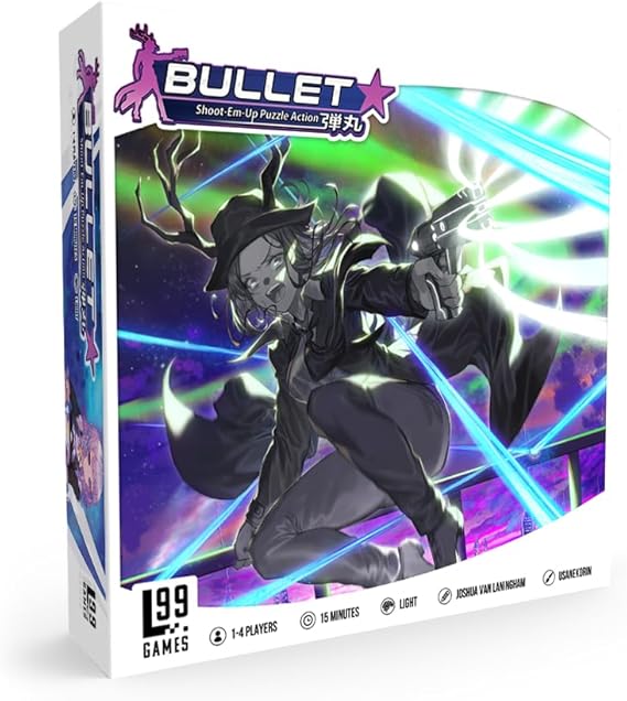 Level 99 Games Bullet Star Board Game | Fast-Paced Shoot Em Up Puzzle Action Game| Ages 12+ | 1-4 Players | Average Playtime 15 Minutes | Made, Multicolor (L99-BLT03)