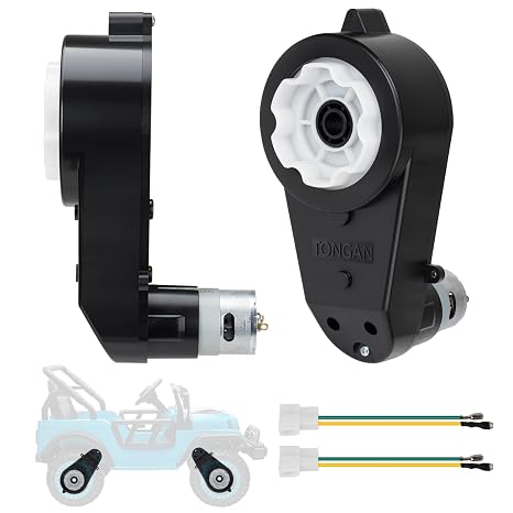 2Pcs 12V RS550 40000RPM Ride On Upgrade Motor Gearbox Powered Wheels Electric Motor High Speed Engine Jeep Upgrade Replacement Parts
