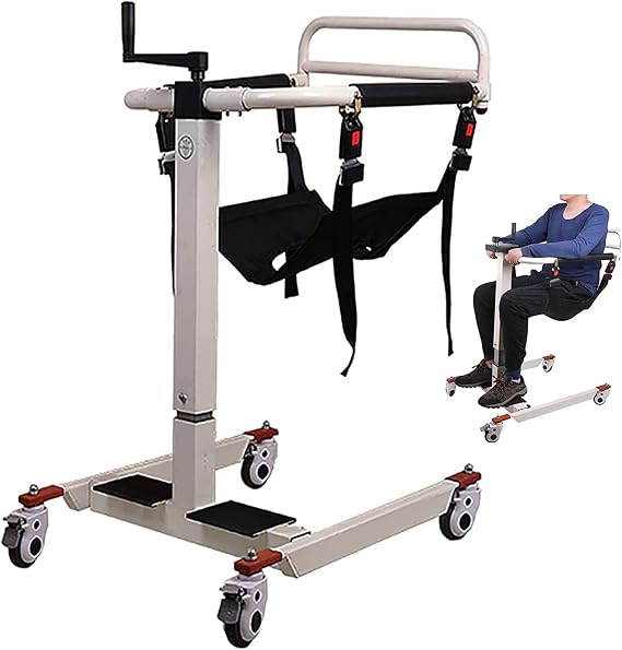Patient Transfer Chair, Portable Patient Lift Wheelchair for Home, Wheelchair for Shower and Toilet,Wheelchair Lift Hoist for Lifting and Transferring Patients Height