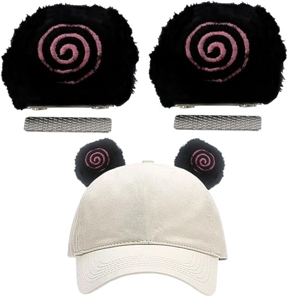 Tsangbaby Junk Hat Charms Kit Cute Ears for Hats Women Bear Ears for Hats DIY Junk Hat Accessories Decoration for Outdoor Sport Park 2 Pcs