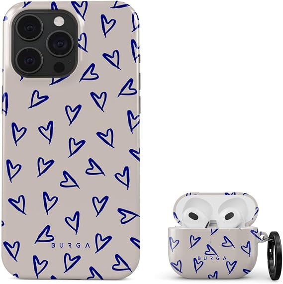 BURGA Case Compatible with Airpods 3 and Phone Case Compatible with iPhone 13 Pro - Scratch-Resistant Shockproof Cover - Bundle