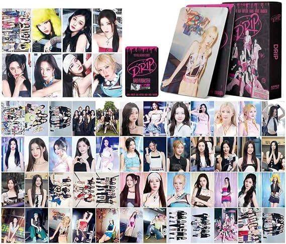 MXP Photocards 55 Pcs Baby Monster Lomo Card Album Cards Must-Have for K-p-op Fans Card