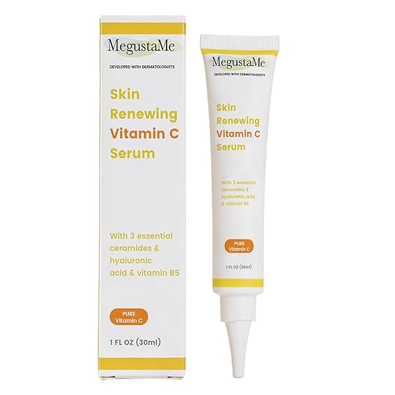 Skin Renewing Vitamin C Serum 30ml - Pure Vitamin C Serum Dermatologist Developed Brightening Antioxidant Face Serum for Glowing Skin,Hydrating Skin Barrier Repair Serum.