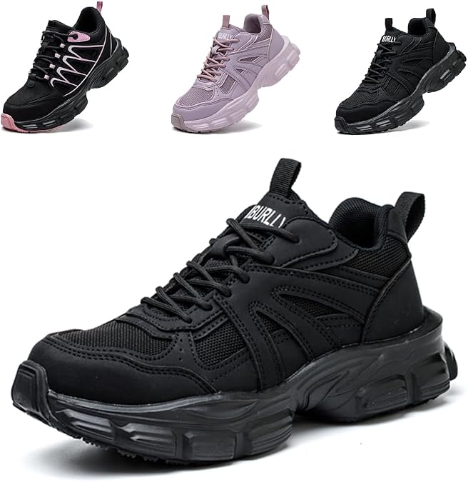 Safety Trainers Womens Steel Toe Cap Trainers Work Safety Shoes Women Lightweight Breathable Industrial Sneakers Non-Slip Puncture Proof