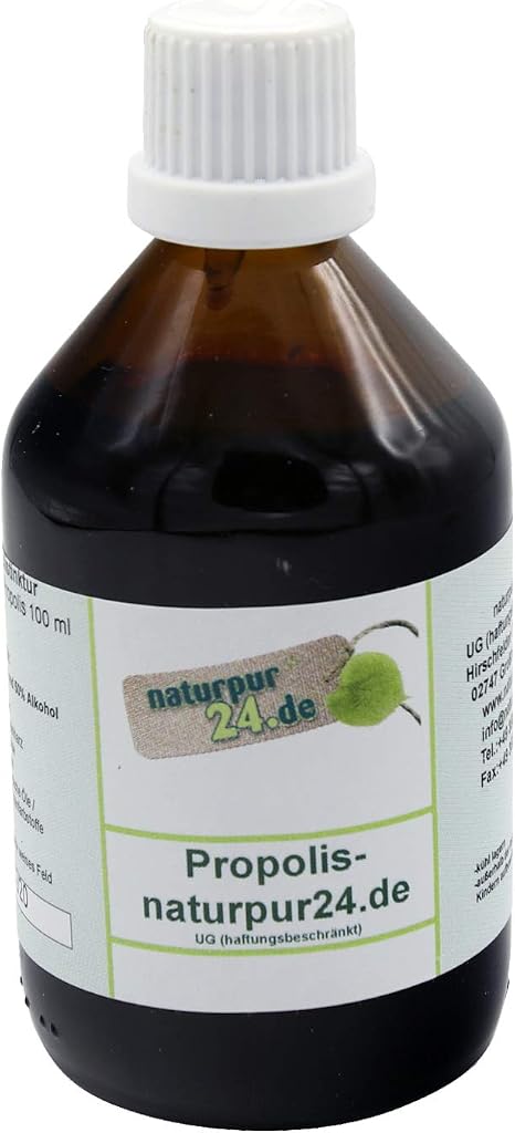 Hochwertiges 50%`ges Propolis 100ml wasserfrei Propolistropfen Propolistinktur Extrakt auch für Kinder Bienenkittharz 50% naturrein
