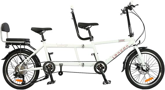 Two-Person Tandem Bicycle That Two People Can Ride, 20-Inch Mechanical Disc Brake, Original Tandem-Specific Frame, Shimano 7-Speed Components, Tandem Category Proposed Model, Duo, For Parents and