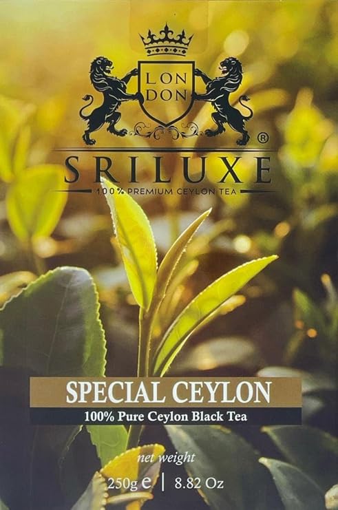 SRILUXE - Special Ceylon Loose Leaf Black Tea | Exquisite Taste and Aroma | Freshly Harvested Direct from Plantation Side, Black)
