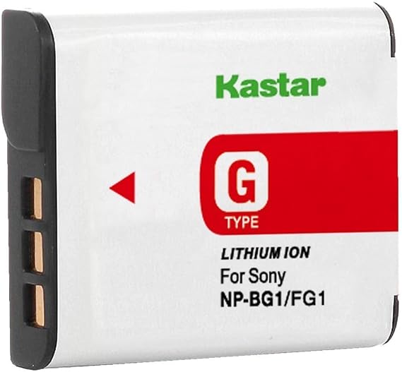 Kastar Lithium Ion Camera Battery for Sony G Type NPBG1 NP-BG1 Sony Cyber-Shot DSC-H3 DSC-H7 DSC-H9 DSC-H10 DSC-H20 DSC-H50 DSC-H55 DSC-H70 DSC-H90 DSC-W80 DSC-W85 DSC-W90 DSC-WX1 DSC-WX10 HDR-GW55