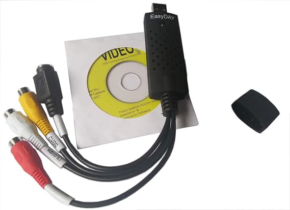 Easyday DC60 - USB 2.0 Video Capture Adapter with ChipSet UTV 007 and Video Editing Software Compatible EasyCap