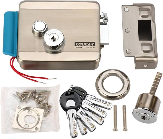 [Upgrade Version] AMOCAM Electric Electronic Door Lock DC 12V Steel E-Lock