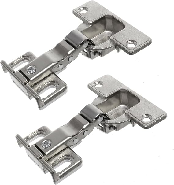 Cabinet Door Fridge Freezer Hinge for Hettich ET 582-72134 (2 Hinges) | Suitable for IKEA cabinets (with Drilling) 35mm Cup, 3mm Plate, 13–18mm Overlay, 4 Hole, 15kg Load