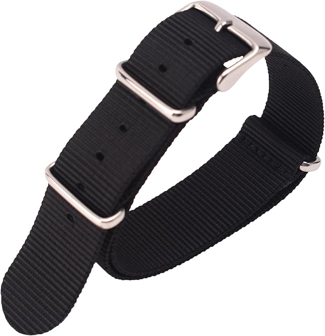INF Replacement watch strap nylon watchband 20 mm Adjustable Breathable Replacement Stretchy Nylon Loop Wristband Elastic Nylon Watch Bands