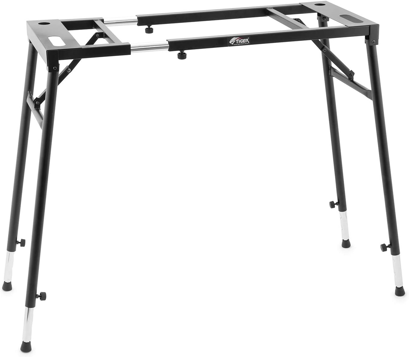 Tiger KYS21-BK Adjustable Keyboard Stand with Platform – Keyboard and Mixer Stand – Black