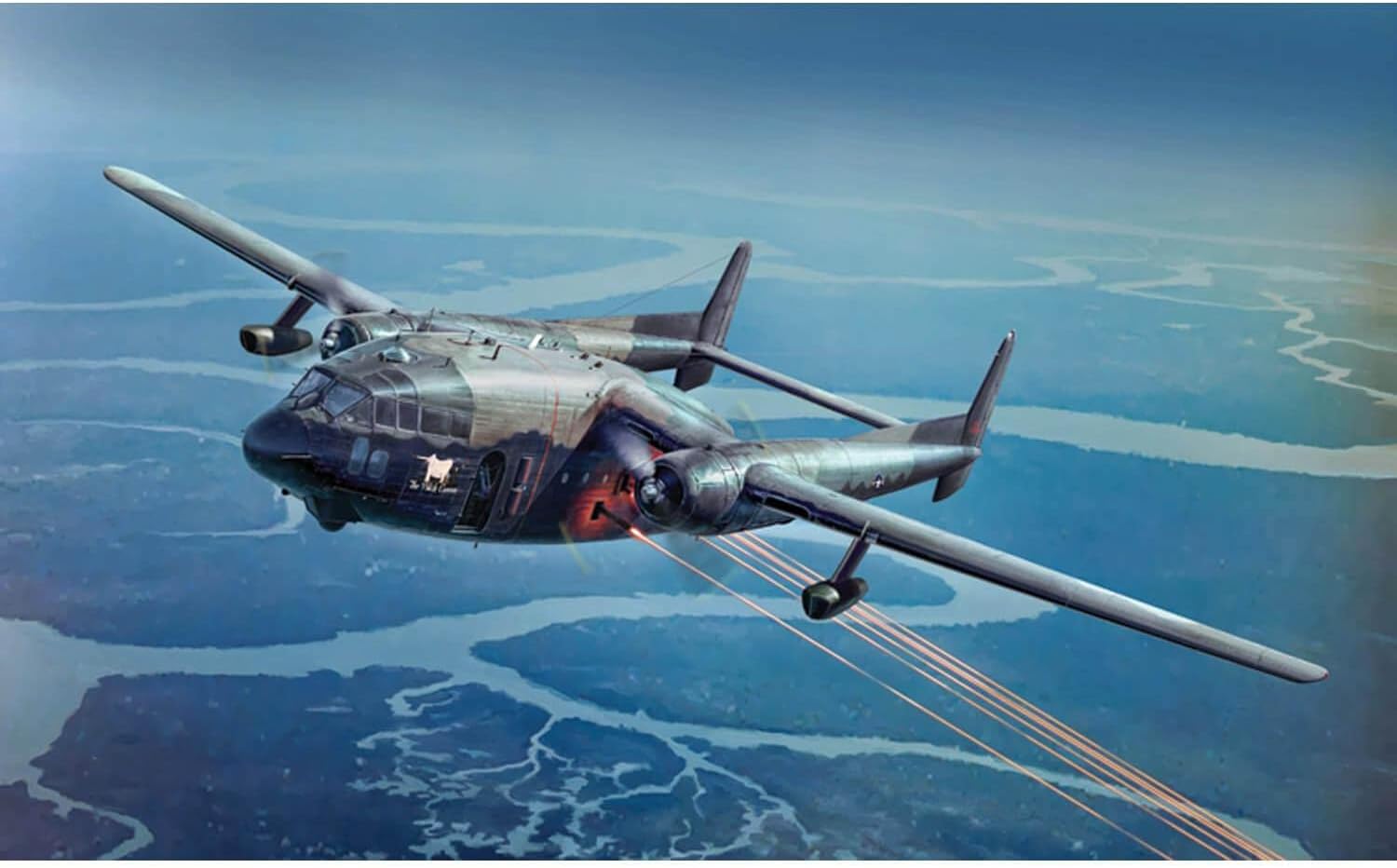 Italeri 1468 AC-119K Stinger IT1468 1:72 Scale Model Kit Plastic Model Assembly Model Making