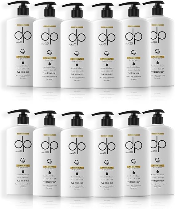 dp Daily Perfection Cotton Milk and Wheat Extract Shampoo 12 Pieces 500 Ml