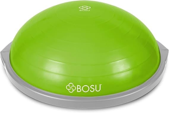 Bosu 65-Centimeter Dynamic Non-Slip Travel-Size Home Gym Workout Balance Ball Pod Trainer for Strength and Flexibility, Lime Green