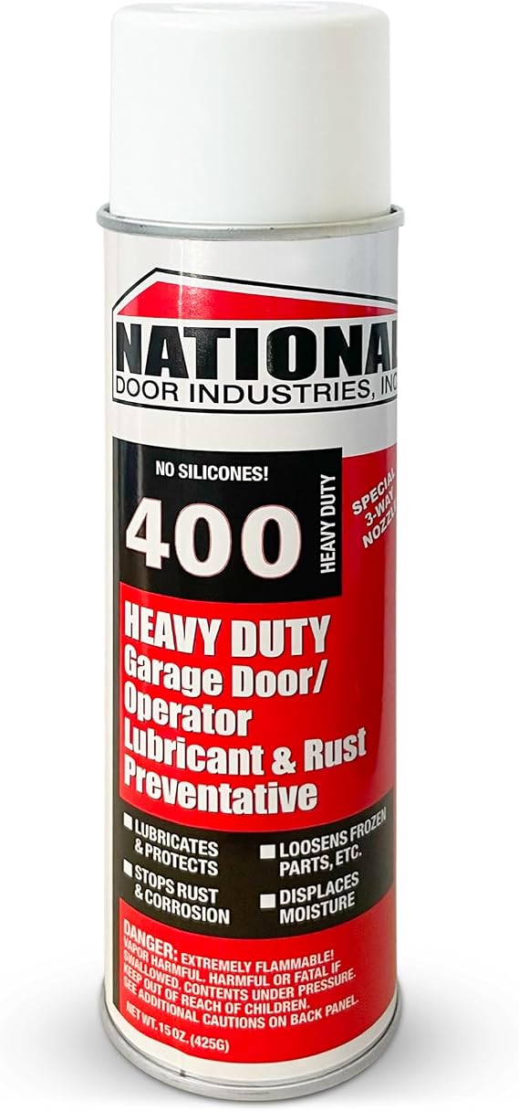 400-HD Heavy-Duty Garage Door Lubricant Spray Rust Preventative with Long-Lasting Hinge & Track Protection