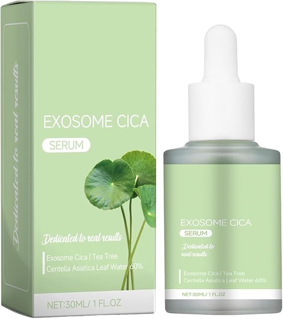 Exosome Cica Tea Tree Ampoule,Soothing Facial Serum,Hydrates & Soothes Skin Oil,Improves Uneven Skin Tone for Sensitive