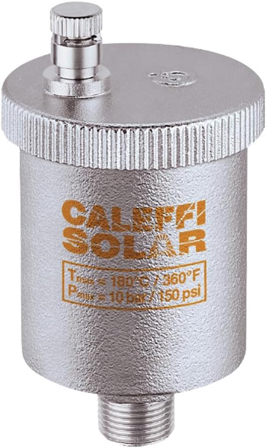 Caleffi 250041A Solar Systems Automatic Air Vent, 1/2-Inch NPT Connection