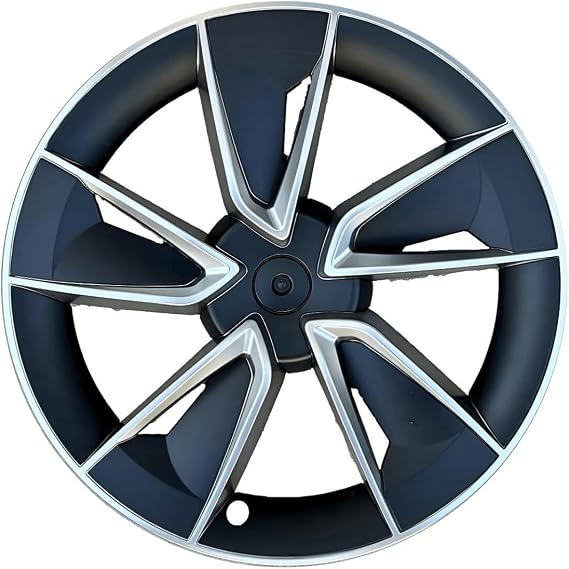 Tesla Model Y Juniper (2025+) Uyumlu 19 İnç Uberturbine Stil Jant Kapağı Seti - Mat Siyah (4 Adet)