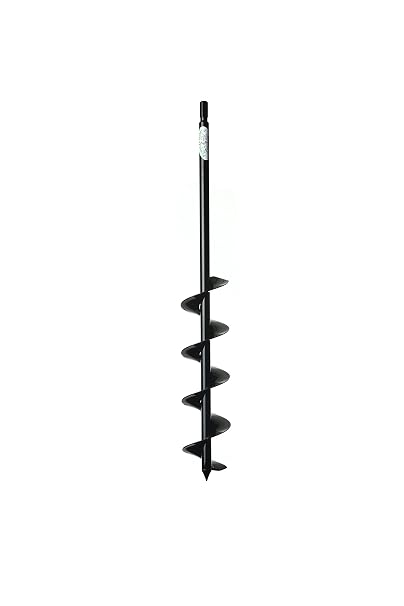 Extended Length Garden Auger Drill Bit, 3" x 24" with 1/2" Non-Slip Hex Drive & Heavy Duty Tip, Auger Drill Bit for Planting, Garden Digging Tool for Dirt, Clay, Soil and Sand