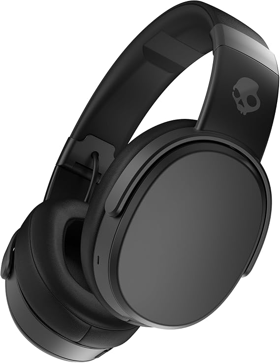 Skullcandy Crusher Wireless Multi-Sensory Bass Bluetooth Headphones - Black | Patented Crusher Bass Technology, Noise Isolating Over-Ear Fit, 50 Hours Battery, Microphone for iPhone Android