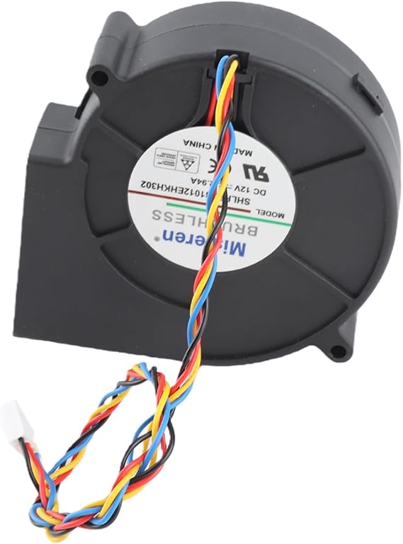 12V DC Turbo Blower Fan 35W (2.94A) - High Airflow for BBQ/Camping & Industrial Control Cabinets/Servers - 80K Hrs, Ball Bearing, Engineering Plastic