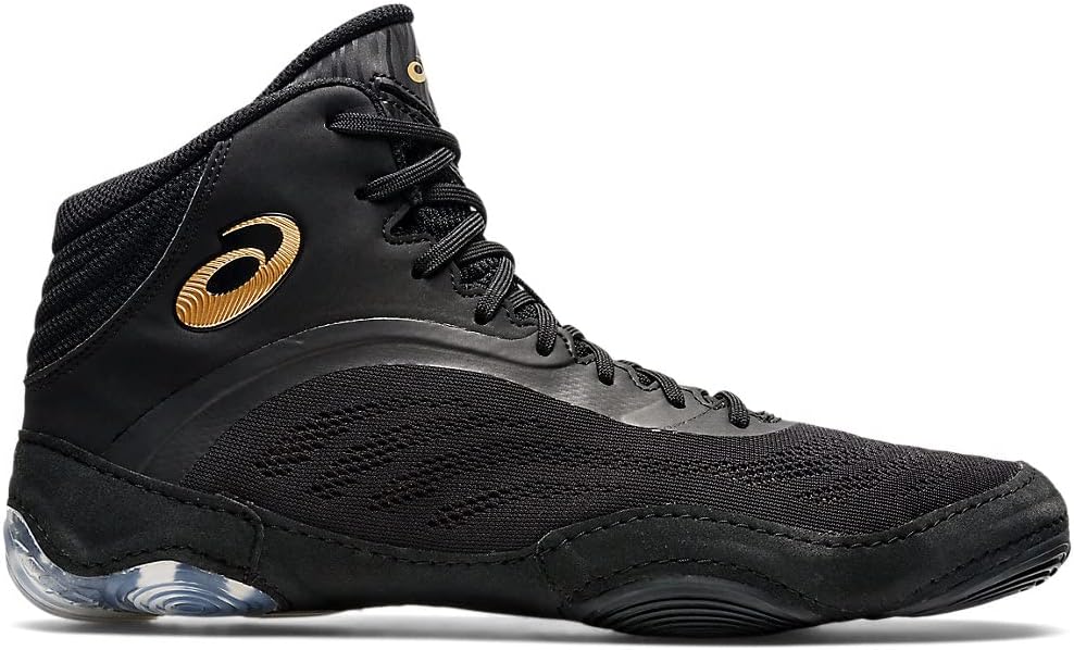ASICS Men's Split Elite Wrestling Shoes, Black/Pure Gold, 10 UK