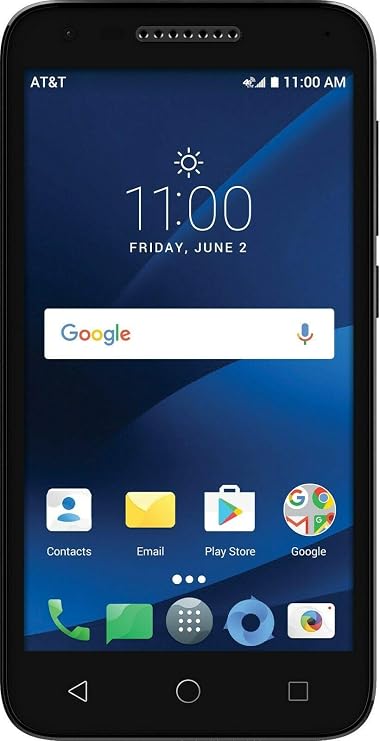 AT&T Prepaid Alcatel idealXCITE 6030B 5" Android 7.0 Smartphone Cell Phone, 8GB, Black