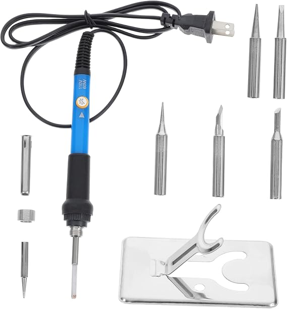 Adjustable Soldering Iron Kit Tips Stand Solder Pen for Electronics Jewelry Diy Projects Welding Tools for Beginners