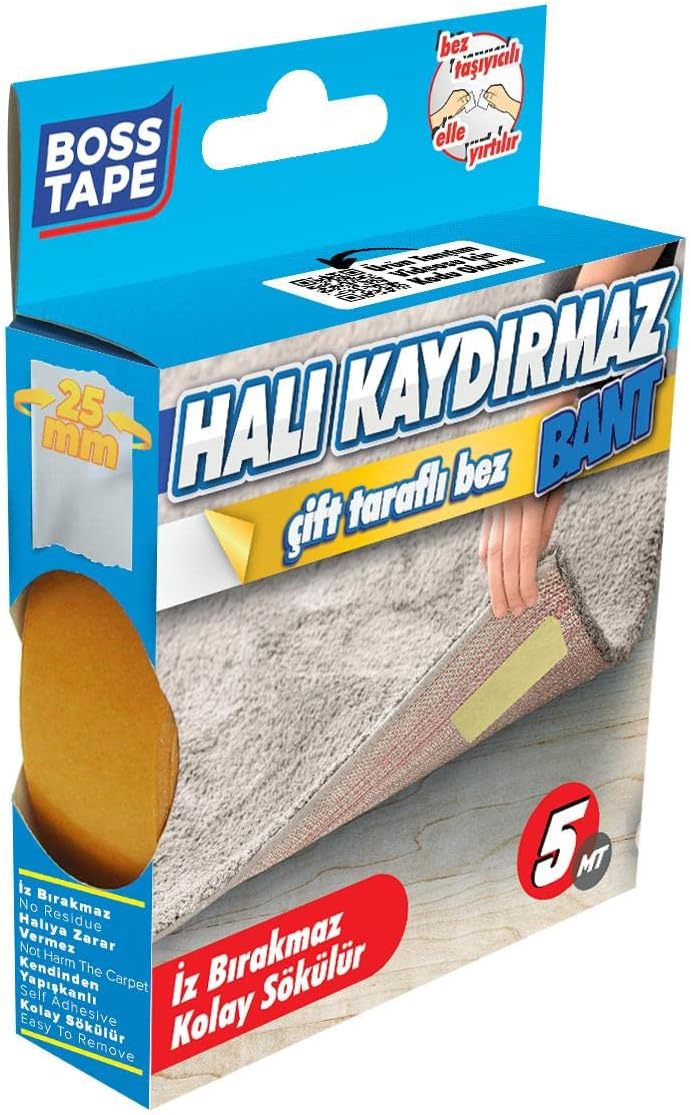 Boss Tape Hali Kaydirmaz Bant, 25 mm x 5 mt Boyut