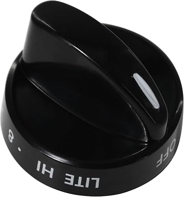 316442513 Stove Knob Black Gas Oven Range Control Assembly Compatible with Frigidaire, Kenmore, Sears Burner 1PACK