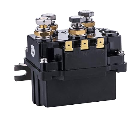 SINOKING 12V 500A Winch Solenoid Relay Contactor Heavy-Duty IP67 Replacement for 8000-15000 lbs Winch, Universal Relay Switch Box for ATV UTV SUV Truck