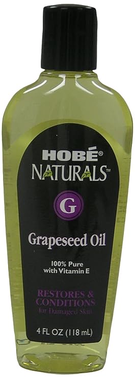 Hobe Labs Hobe Naturals Beauty Oils, 100% Pure Grapeseed Oil With Vitamin E, 4 Oz