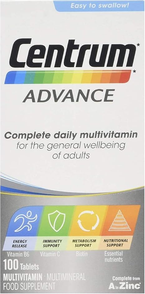 Centrum Advance Multivitamin and Multimineralism - Pack of 100 Tablets