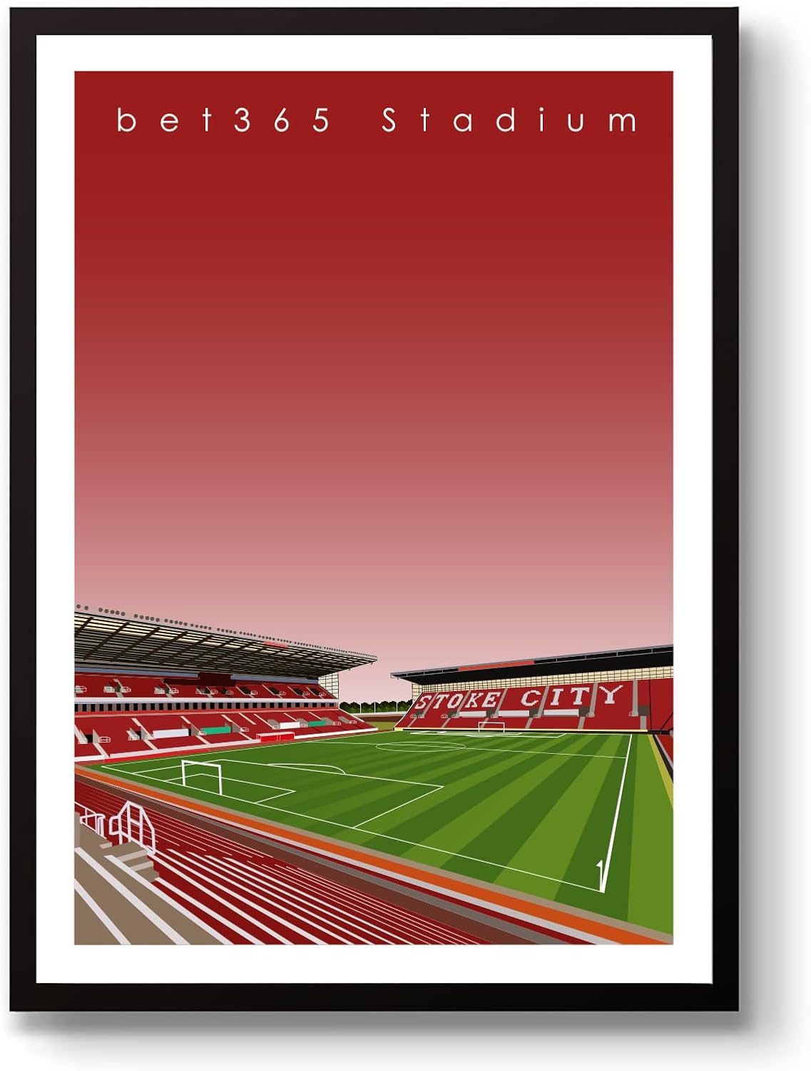 GroundDesigns Stoke City FC Football Gift bet365 Stadium Art Print
